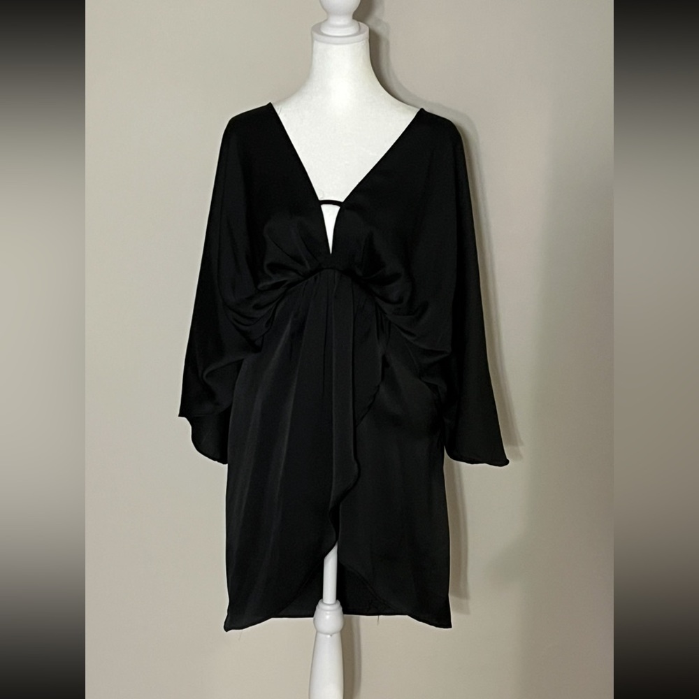 Do+Be Black Silk Mini Dress